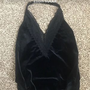 Halter velvet Bodysuit